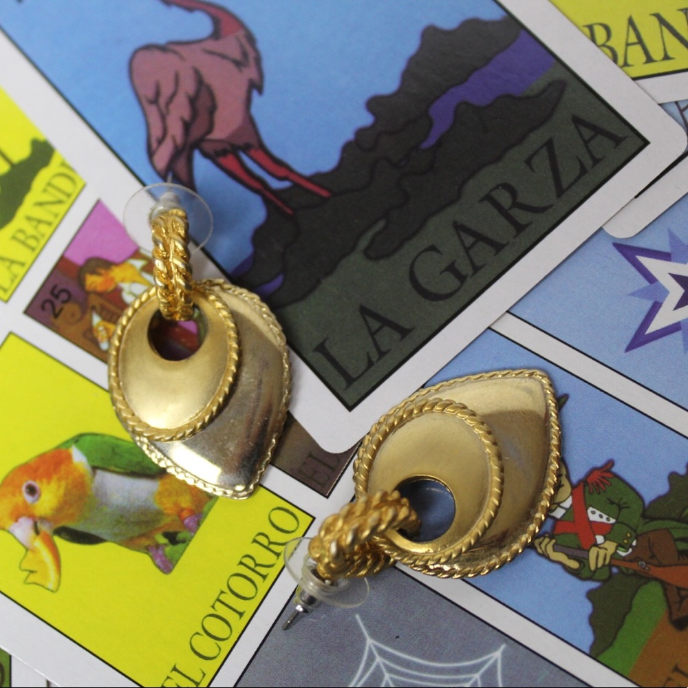 VTG 90s Gold Doorknocker Leaf